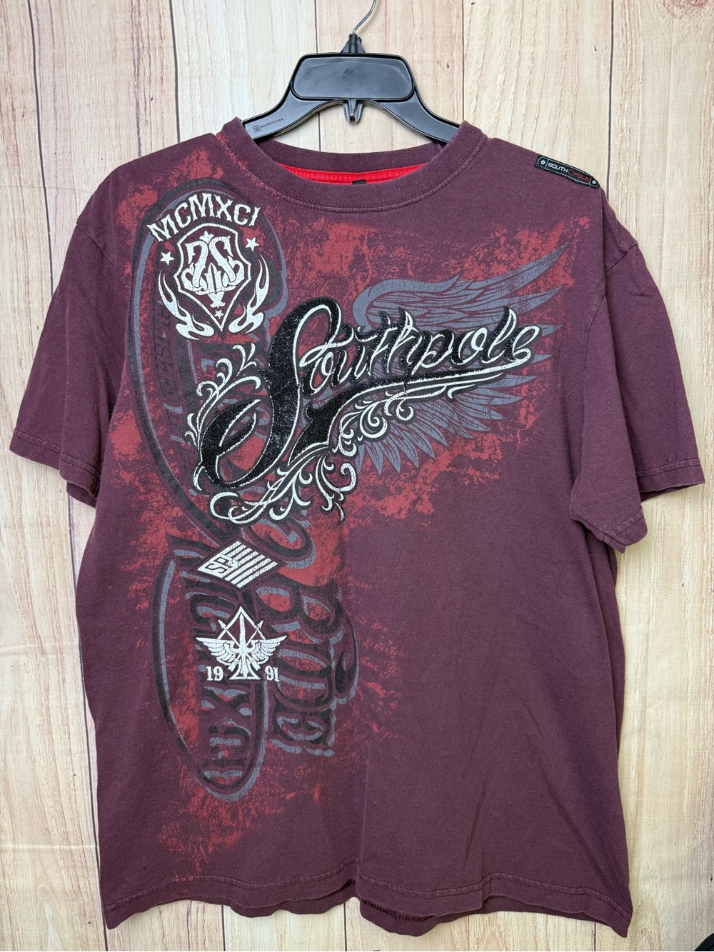 Vintage South Pole Men’s Burgundy Graphic Tee